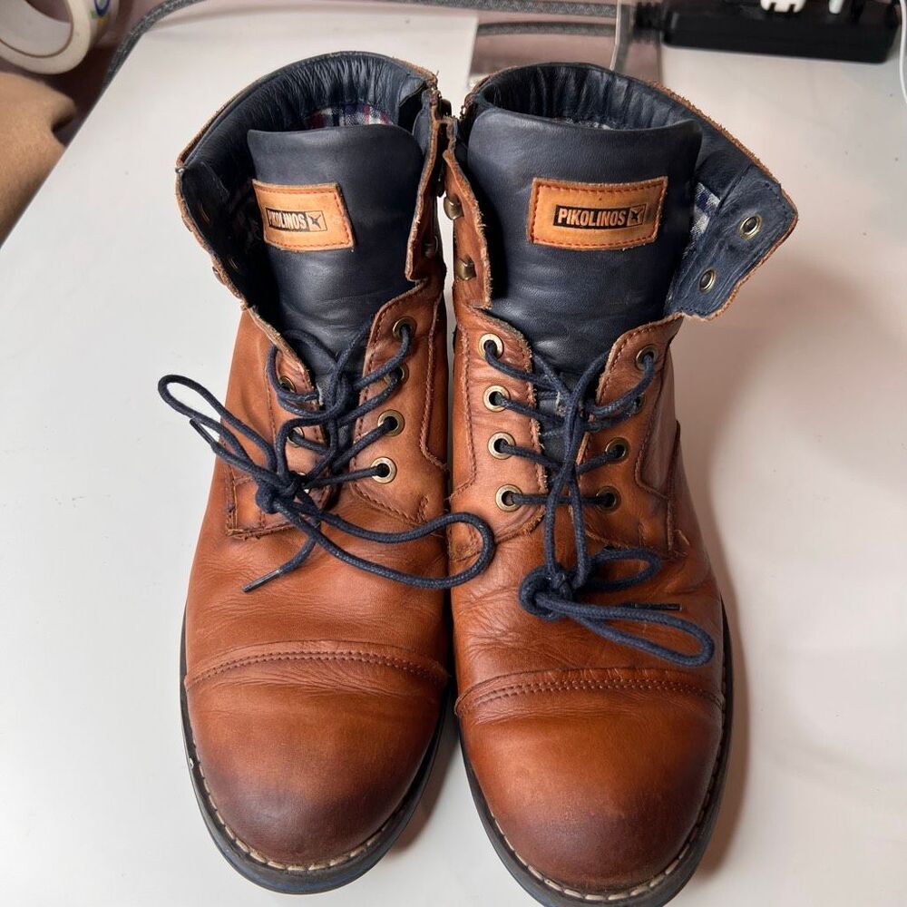 Mens Pikolinos York Leather Lace-Up Casual Ankle Boots size 41